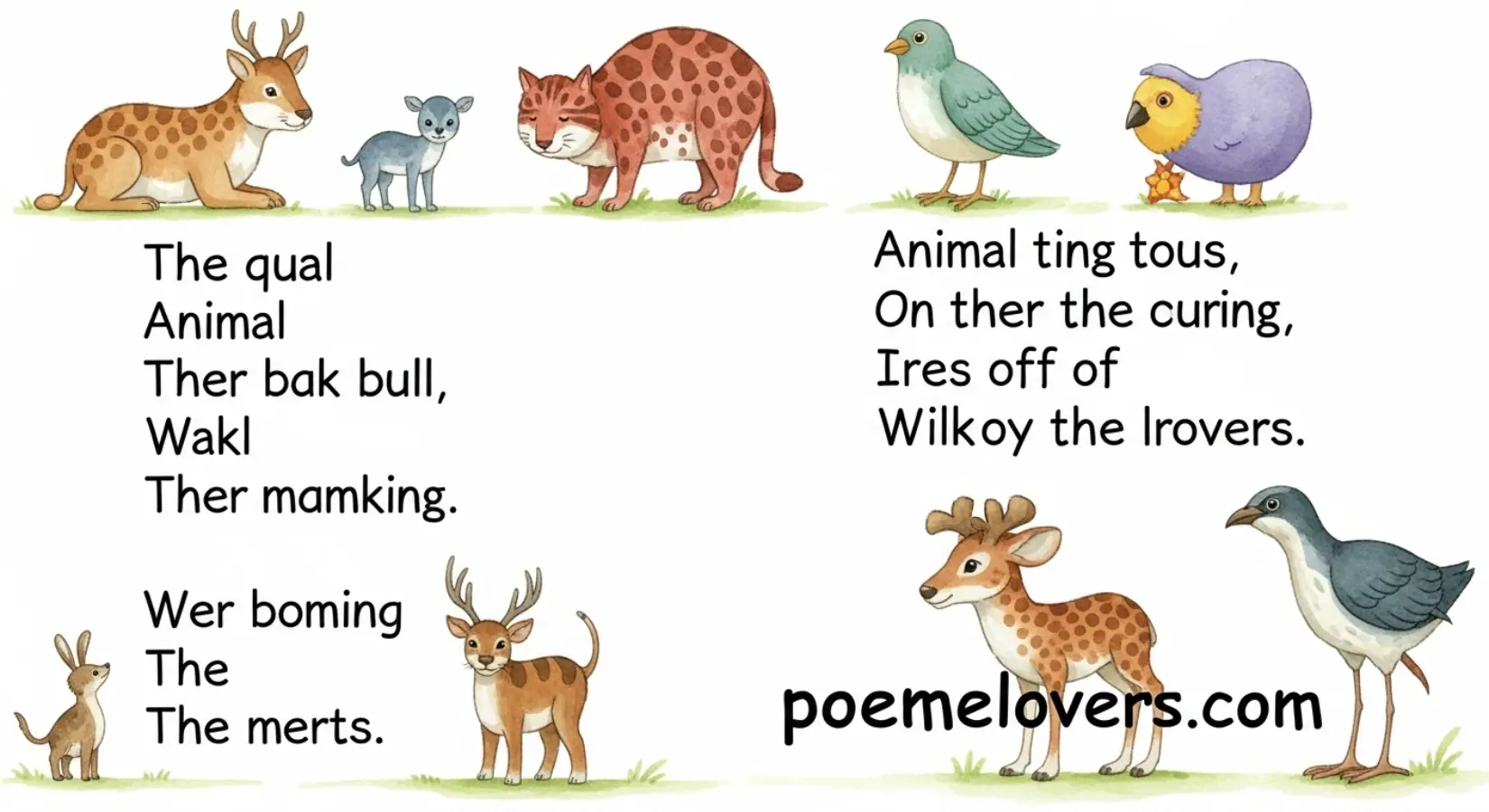 Animal poems for kids