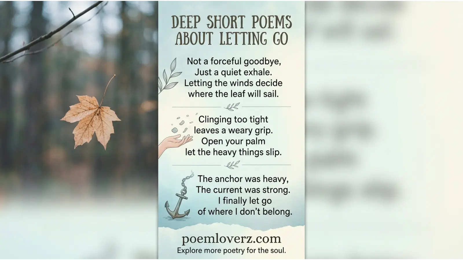 Poems About Letting Go
