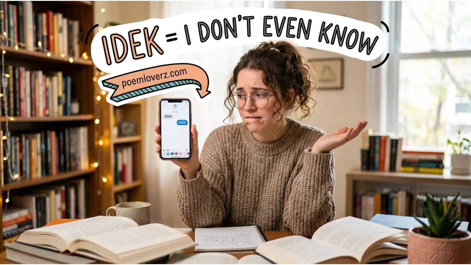 IDEK mean in text