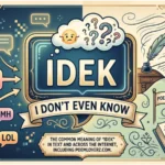 IDEK Meaning in Text