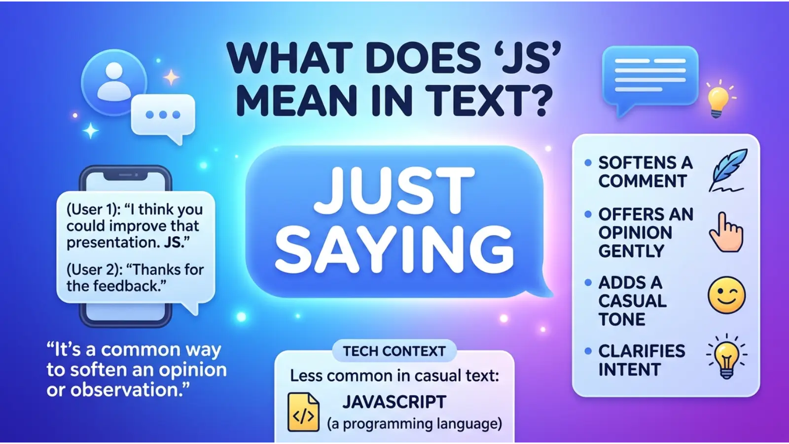 js mean in text