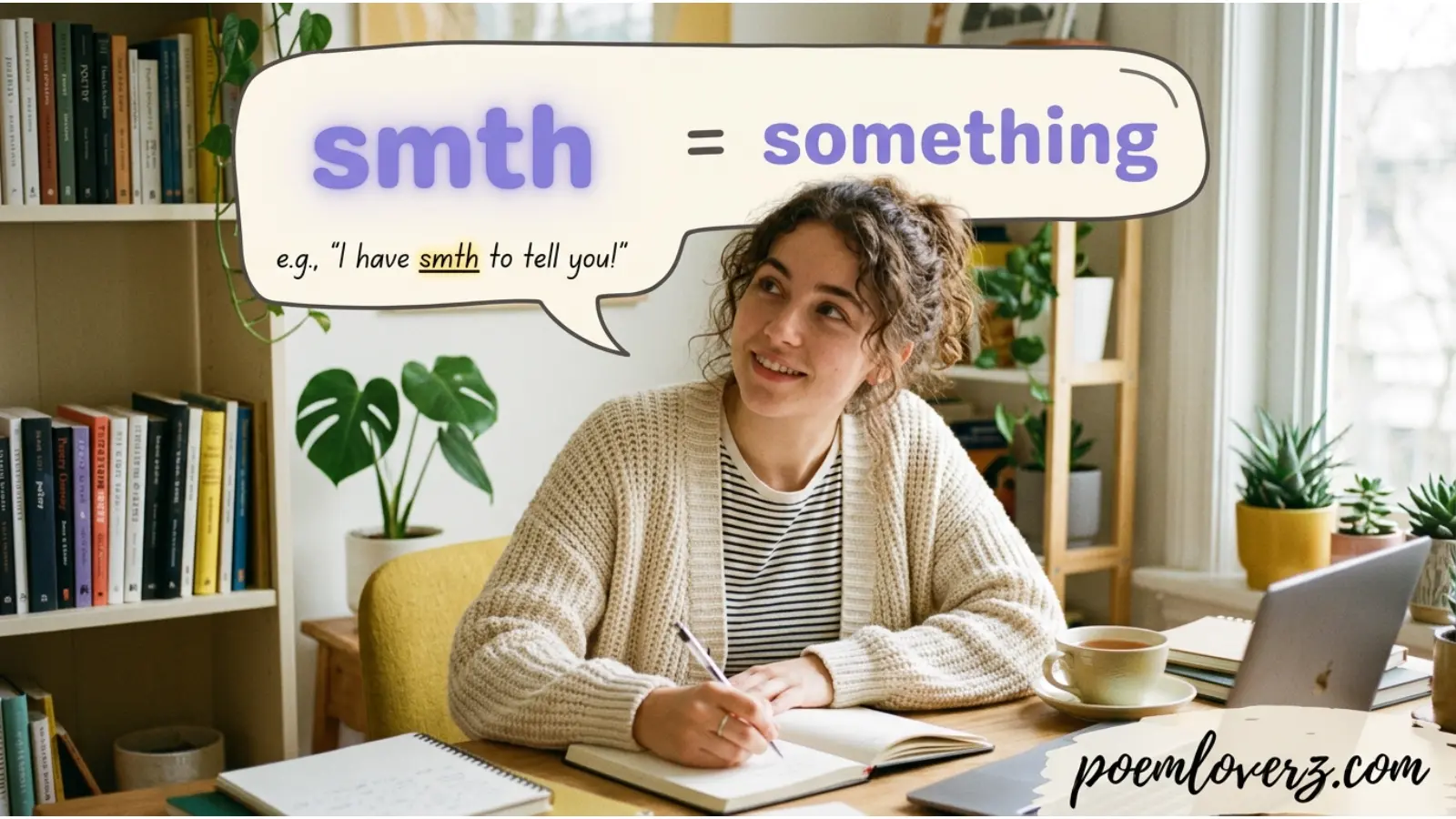smth mean in text