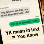 YK mean in text