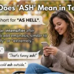 ash mean in text