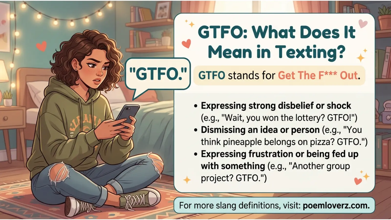 gtfo mean in text