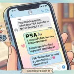 psa mean in text