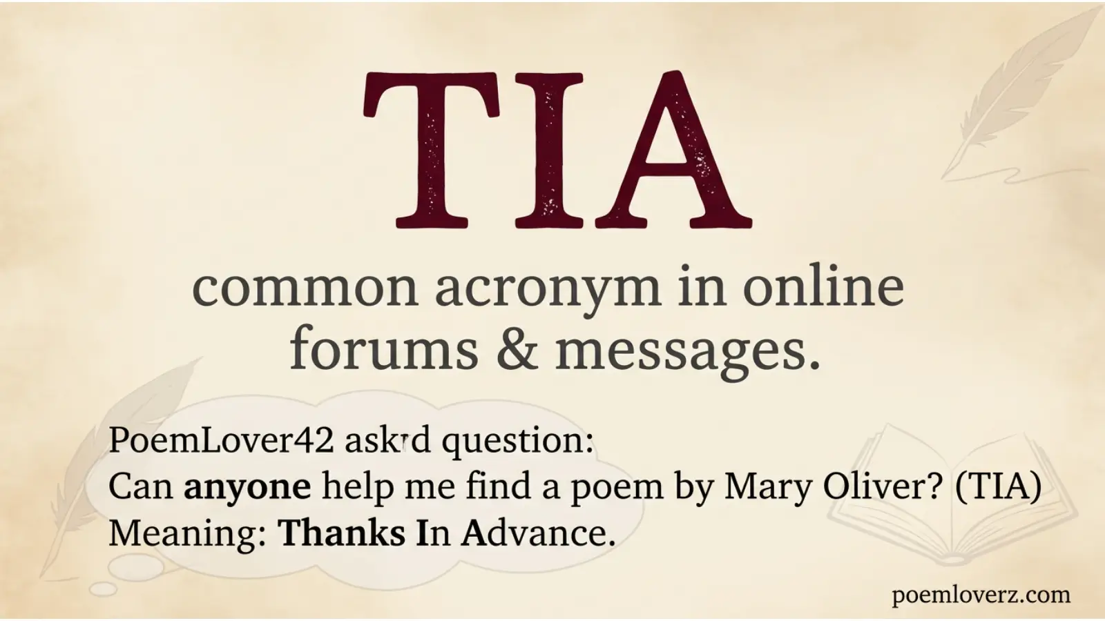 tia mean in text